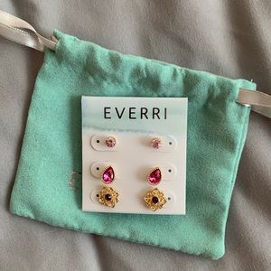 NWT Everri Mimi 3 Piece Filigree Earring Stud Set